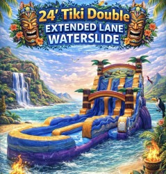 24 Foot Double Tiki Plunge EXTENDED LANE