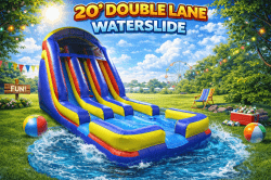 20 ft Double Lane Waterslide 