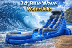 24 FT Blue Wave Waterslide W/Pool