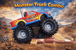 Monster Truck Bounce House Combo Slide