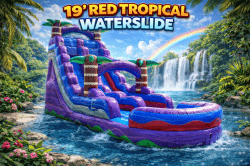 19 FT RED TROPICAL WATERSLIDE