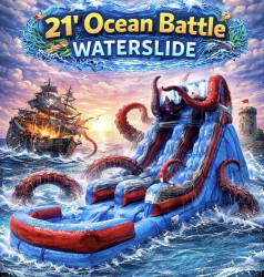 21 Ft Ocean Battle Waterslide