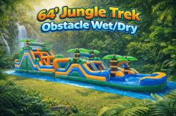 64ft DL Jungle Trek Rock Climb Slide Wet/dry obstacle