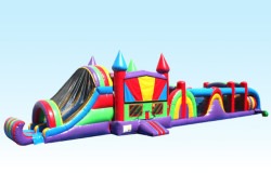 IMG 0232 1769928801 68 Ft Obstacle Course W Bounce House and Slide Wet