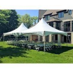 20 x 40 High Peak Frame Tent 8 Tables 48 Chairs